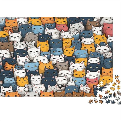 Cartoon Kat 1000 Stück Puzzle Für Erwachsene 1000 Stück Puzzle Für Erwachsene-Crazy Süßigkeiten-1000 Stück Puzzle Große Puzzles Kinder Lernspiel Spielzeug Geschenk Puzzel 1000pcs (75x von BANEUBBDE