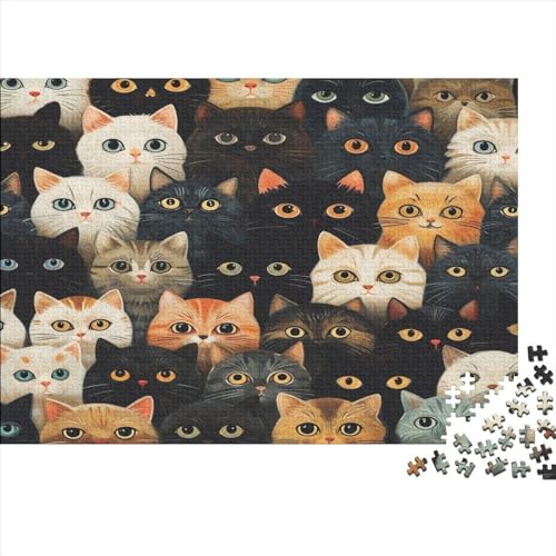 Cute Kat Puzzle 1000 Teile Erwachsener Kniffel Spaß Für Die Ganze Familie - Abwechslungsreiche 1000 Puzzleteilige Motive Puzzle Erwachsene, Puzzel 1000pcs (75x50cm) von BANEUBBDE