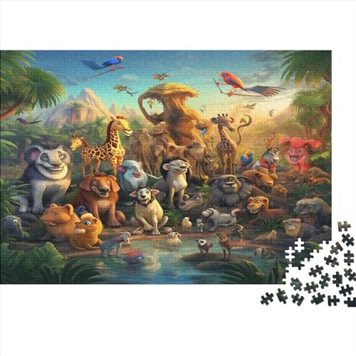 Dschungeltiere Puzzle 1000 Teile Puzzle Für Erwachsene Und Kinder Ab 14 Jahren,Puzzlespiel Erwachsenen Puzzlespiel Puzzel 1000pcs (75x50cm) von BANEUBBDE