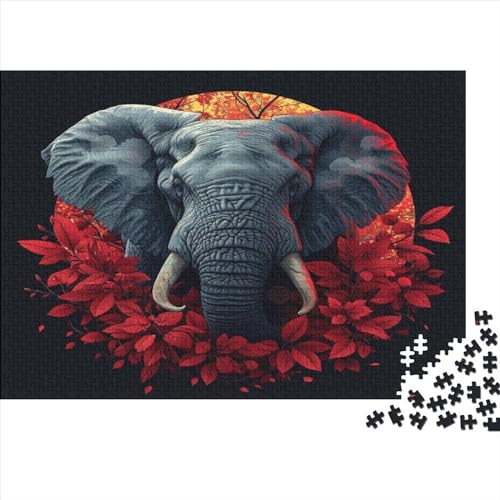 Elefant Puzzle 1000 Teile,Puzzle Für Erwachsene, Impossible Puzzle,Puzzle Farbenfrohes Legespiel,GesKükenlichkeitsspiel Für Die Ganze Familie Puzzel 1000pcs (75x50cm) von BANEUBBDE