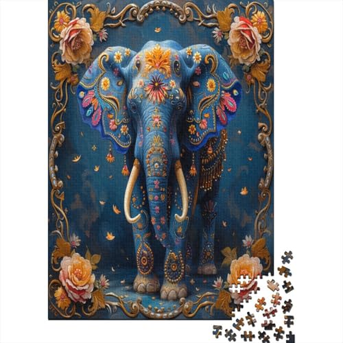 Elefant Puzzle 1000 Teile Puzzles Für Erwachsene Lernspiel Herausforderungsspielzeug 1000-teilige Puzzlespiel Für Erwachsene Kinder Puzzel 1000pcs (75x50cm) von BANEUBBDE