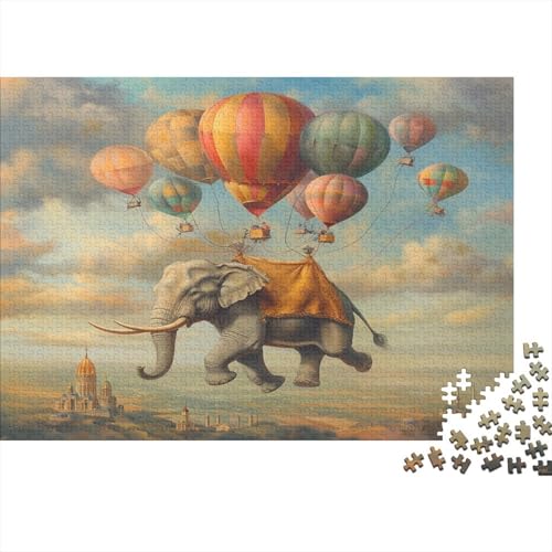 Elefant Puzzlespiel 1000 Teile Puzzle Für Erwachsene Und Kinder Ab 14 Jahren, Erwachsenen Puzzlespiel Puzzel 1000pcs (75x50cm) von BANEUBBDE