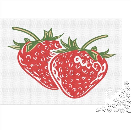 Erdbeeren Puzzlespiel 1000 Teile Erwachsene -Puzzle 1000 Stück Spiel Puzzles Für Erwachsene Kinder Puzzle Erwachsenen Puzzlespiel Puzzel 1000pcs (75x50cm) von BANEUBBDE