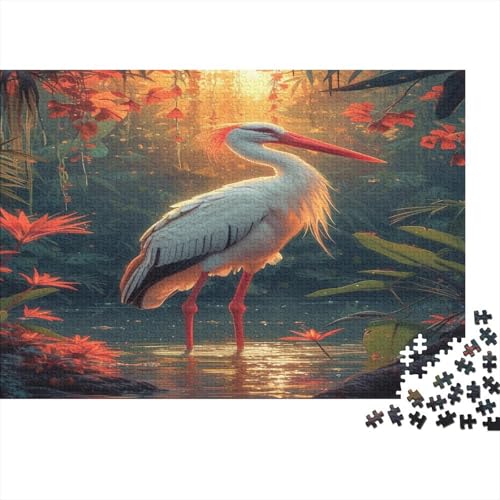 Flamingo 1000 Stück Puzzles Für Erwachsene Teenager Stress Abbauen Familien-Puzzlespiel 1000-teiliges Puzzle Kinder Lernspiel Spielzeug Geschenk Puzzel 1000pcs (75x50cm) von BANEUBBDE