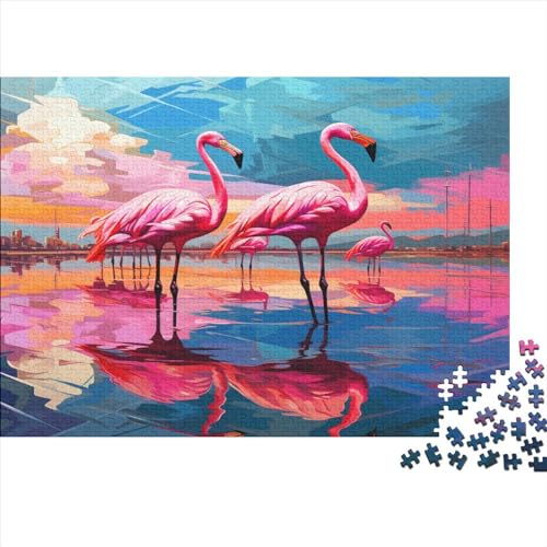 Flamingo Puzzle 1000 Teile Puzzles Für Erwachsene Lernspiel Herausforderungsspielzeug 1000-teilige Puzzlespiel Für Erwachsene Kinder Puzzel 1000pcs (75x50cm) von BANEUBBDE