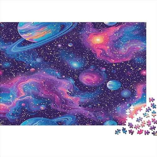 Galaxie 1000 Stück Puzzles Für Erwachsene Teenager Stress Abbauen Familien-Puzzlespiel 1000-teiliges Puzzle Kinder Lernspiel Spielzeug Geschenk Puzzel 1000pcs (75x50cm) von BANEUBBDE