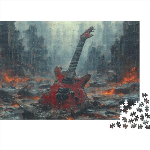 Gitarre Puzzle 1000 Teile Puzzles Für Erwachsene Lernspiel Herausforderungsspielzeug 1000-teilige Puzzlespiel Für Erwachsene Kinder Puzzel 1000pcs (75x50cm) von BANEUBBDE