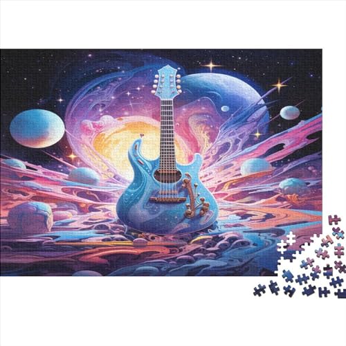 Gitarren Puzzle 1000 Teile Puzzles Für Erwachsene Lernspiel Herausforderungsspielzeug 1000-teilige Puzzlespiel Für Erwachsene Kinder Puzzel 1000pcs (75x50cm) von BANEUBBDE