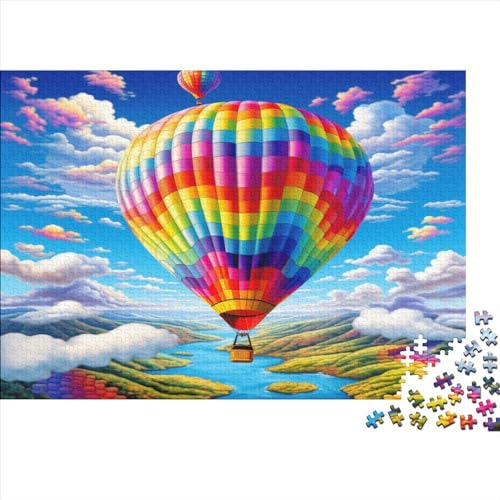 Heißluftballon Puzzle 1000 Teile,Puzzle Für Erwachsene, Impossible Puzzle,Puzzle Farbenfrohes Legespiel,GesKükenlichkeitsspiel Für Die Ganze Familie Puzzel 1000pcs (75x50cm) von BANEUBBDE