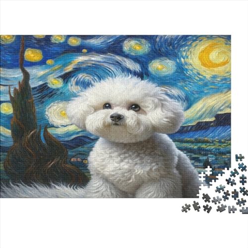 Hund 1000 Stück Puzzles Für Erwachsene Teenager Stress Abbauen Familien-Puzzlespiel Mit Poster in 1000-teiliges Puzzle Kinder Lernspiel Spielzeug Geschenk Puzzel 1000pcs (75x50cm) von BANEUBBDE