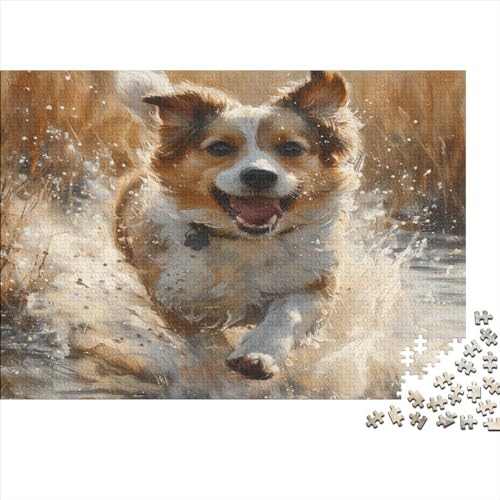 Hund 1000 Teile,Impossible Puzzle,GesKükenlichkeitsspiel Für Die Ganze Familie, Erwachsenen Puzzlespiel Puzzel 1000pcs (75x50cm) von BANEUBBDE