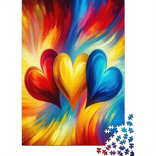 Liebe 1000 Stück Puzzles Für Erwachsene Teenager Stress Abbauen Familien-Puzzlespiel 1000-teiliges Puzzle Kinder Lernspiel Spielzeug Geschenk Puzzel 1000pcs (75x50cm) von BANEUBBDE