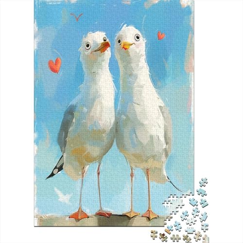 Möwe 1000 Stück Puzzles Für Erwachsene Teenager Stress Abbauen Familien-Puzzlespiel Mit Poster in 1000-teiliges Puzzle Kinder Lernspiel Spielzeug Geschenk Puzzel 1000pcs (75x50cm) von BANEUBBDE