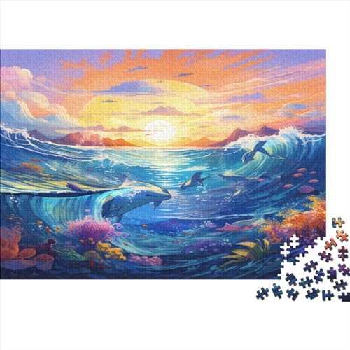 Ozean 1000 Stück Puzzles Für Erwachsene Teenager Stress Abbauen Familien-Puzzlespiel Mit Poster in 1000-teiliges Puzzle Kinder Lernspiel Spielzeug Geschenk Puzzel 1000pcs (75x50cm) von BANEUBBDE