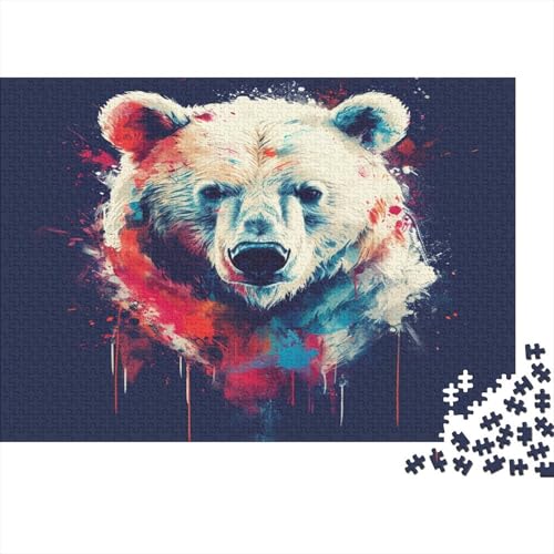 Polar Bär 1000 Stück Puzzles Für Erwachsene Teenager Stress Abbauen Familien-Puzzlespiel 1000-teiliges Puzzle Kinder Lernspiel Spielzeug Geschenk Puzzel 1000pcs (75x50cm) von BANEUBBDE