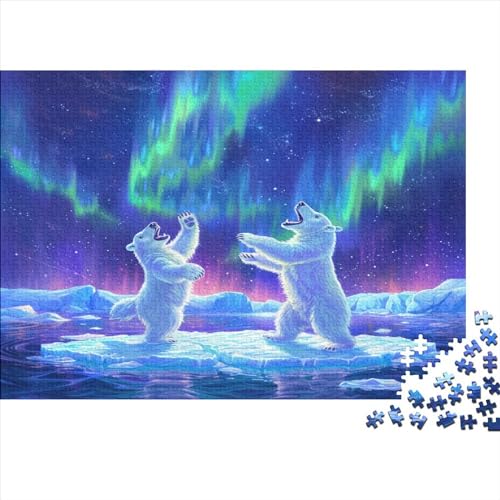 Polar Bär Puzzle 1000 Teile,Puzzle Für Erwachsene, Impossible Puzzle, GesKükenlichkeitsspiel Für Die Ganze Familie,Puzzle Legespiel- Erwachsenenpuzzle Puzzel 1000pcs (75x50cm) von BANEUBBDE