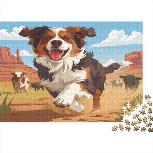 SchafeHund 1000 Stück Puzzles Für Erwachsene Teenager Stress Abbauen Familien-Puzzlespiel 1000-teiliges Puzzle Kinder Lernspiel Spielzeug Geschenk Puzzel 1000pcs (75x50cm) von BANEUBBDE