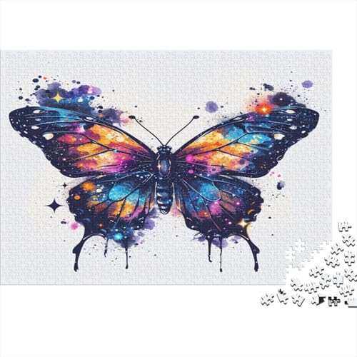 Schmetterling 1000 Stück Puzzles Für Erwachsene Teenager Stress Abbauen Familien-Puzzlespiel 1000-teiliges Puzzle Kinder Lernspiel Spielzeug Geschenk Puzzel 1000pcs (75x50cm) von BANEUBBDE