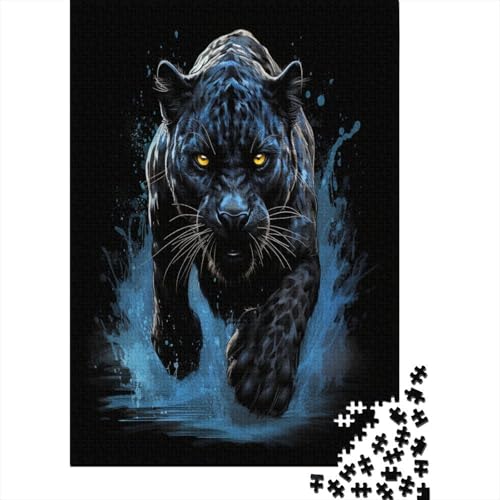 Schwarzer Panther Puzzlespiel 1000 Teile, Puzzle Erwachsene 1000 Teile, Impossible Puzzle GesKükenlichkeitsspiel Für Die Ganze Familie, Puzzle Erwachsene 1000 Teile Puzzel 1000pcs (75x50cm) von BANEUBBDE