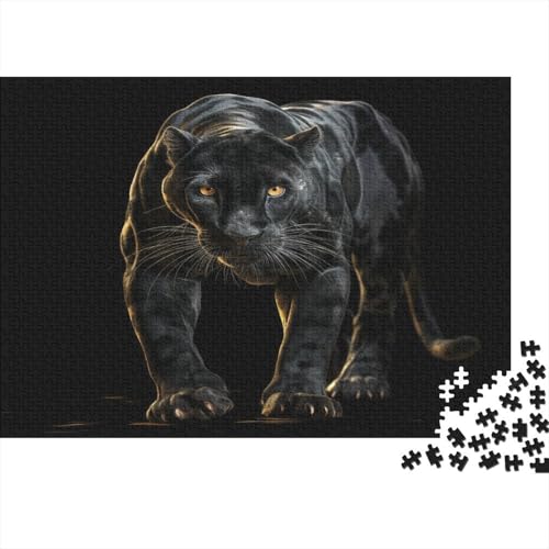 Schwarzer Panther Puzzlespiel 1000 Teile Jigsaw Puzzle 1000 Puzzle FüR Erwachsene Kinder Senioren Erwachsenen Puzzlespiel Puzzel 1000pcs (75x50cm) von BANEUBBDE