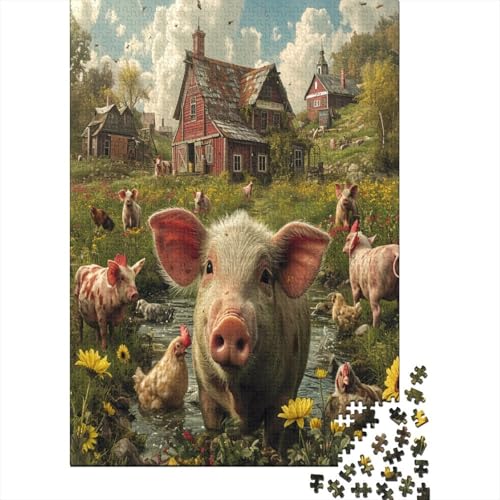 Schweinlet Puzzle 1000 Teile Puzzle Erwachsene Schwieriges Schwer Puzzle Für Erwachsene Und Kinder Ab 14 Jahren Puzzel 1000pcs (75x50cm) von BANEUBBDE