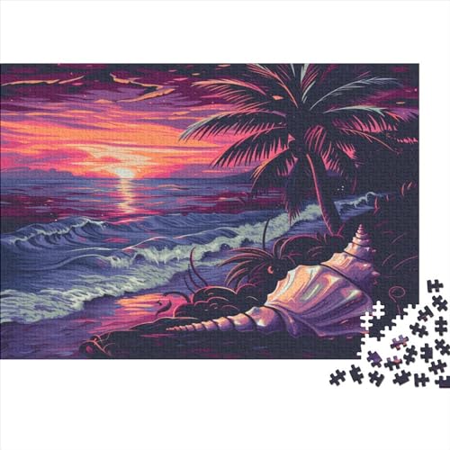 Strand Sonneset Puzzle 1000 Teile Erwachsener Kniffel Spaß Für Die Ganze Familie - Abwechslungsreiche 1000 Puzzleteilige Motive Puzzlespiel Erwachsene, Puzzel 1000pcs (75x50cm) von BANEUBBDE