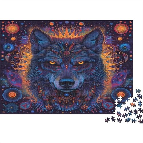 Wolf 1000 Stück Puzzles Für Erwachsene Teenager Stress Abbauen Familien-Puzzlespiel 1000-teiliges Puzzle Kinder Lernspiel Spielzeug Geschenk Puzzel 1000pcs (75x50cm) von BANEUBBDE