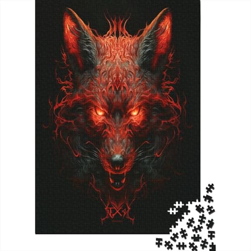 Wolf 1000 Stück Puzzles Für Erwachsene Teenager Stress Abbauen Familien-Puzzlespiel 1000-teiliges Puzzle Kinder Lernspiel Spielzeug Geschenk Puzzel 1000pcs (75x50cm) von BANEUBBDE