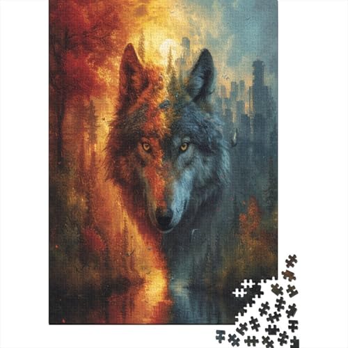 Wolf Puzzle 1000 Teile Für Erwachsene Und Kinder Ab 14 Jahren Für Stressabbauer Puzzel 1000pcs (75x50cm) von BANEUBBDE