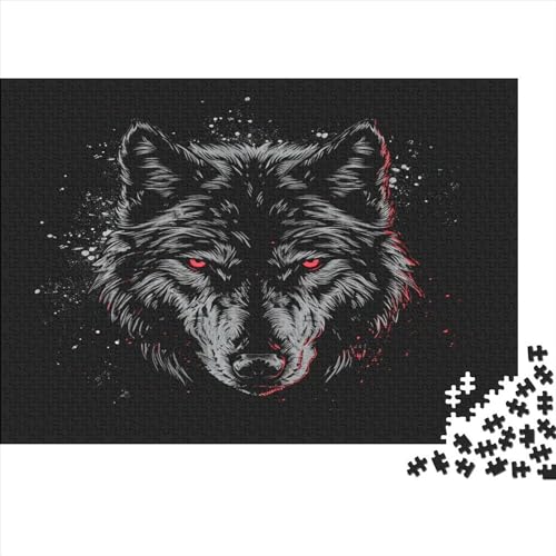 Wolf Puzzle 1000 Teile Puzzles Für Erwachsene Lernspiel Herausforderungsspielzeug 1000-teilige Puzzlespiel Für Erwachsene Kinder Puzzel 1000pcs (75x50cm) von BANEUBBDE