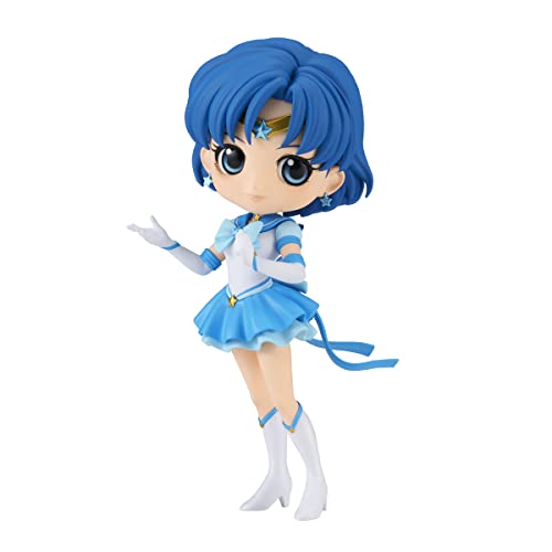 BANPRESTO Figur Q Posket Eternal Sailor Mercury Pretty Guardian Sailor Moon Cosmos The Movie (Ver.A), 14 cm, Mehrfarbig, BP88175 von Banpresto