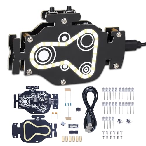 Löt Bausatz, Engine Gear Light Löten Lernen mit 4 Lichteffekten, Anfänger Löt-Elektronikprojekt für Schul-STEM-Lernen und Schreibtischornament von BANRIA