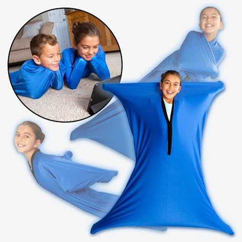 Sensorische Ganzkörpersocke For Kinder For Autistische Kinder, Elastische Tasche Mit Dynamischer Bewegung, Body Sox Ganzkörperwickelsocke For Kinder(Grau,XL) von BANTASE