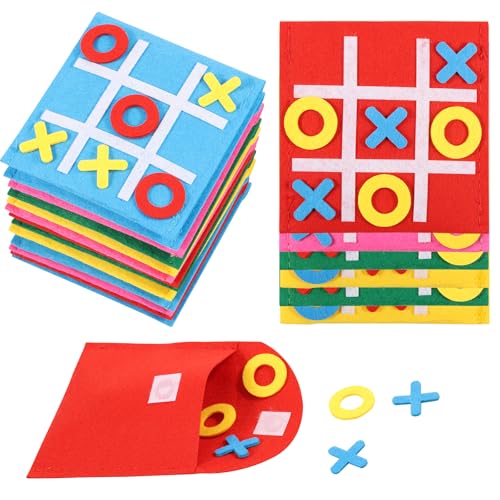 BAODBF 20 Stück Filz Tic Tac Toe,Spielzeug Brettspiel für Kindergeburtstag Party,Mini Brettspiel,Tic Tac Toe Spiel für Erwachsene Jungen Mädchen von BAODBF