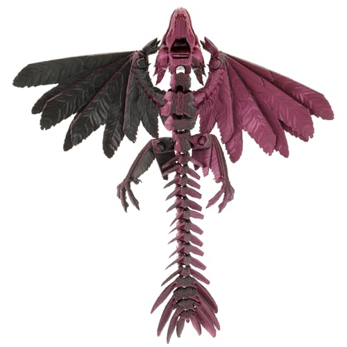 BAODBF Wyvern Federdrache, 3D-Drache, bedruckt, Drache, Drache, dekorativ, 3D, Drache, bewegliche Gelenke (Black-Meihong) von BAODBF