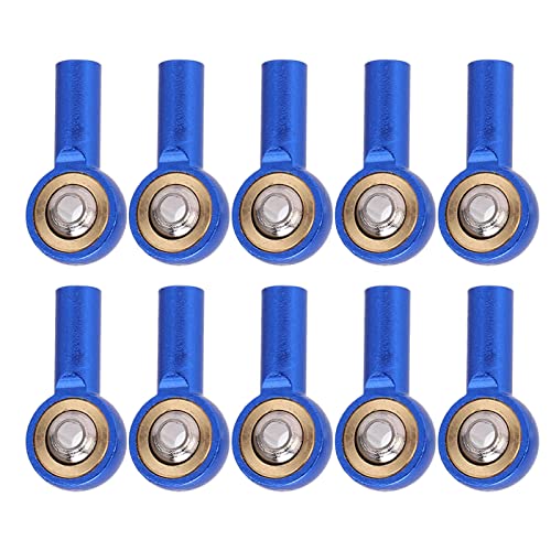 10pcs RC M2-Spurstabendkugeln- aus Rostfrohen Korrosionsbeständigen Aluminiumlegierung, Idealer Ersatz für Verbindungsstabenden (Blue) von BAOFUYA