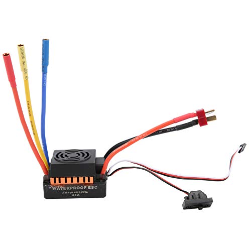 BAOFUYA 110 ESC 45A ESC Elektronischer Bürstenloser Motor und ESC, Wasserdichter Elektronischer Bürstenloser RC Motor, RC ESC 45A für LKW RC Car ((45A-Orange)) von BAOFUYA