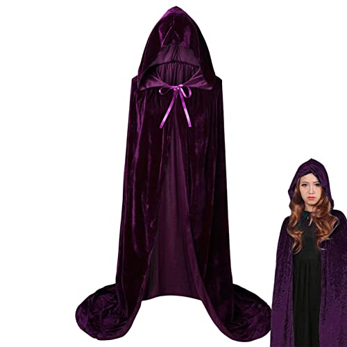 BAOK Halloween Hexenhaube Umhang, Hexe Zauberer Kapuzenumhang, Cowl Hood Cloak Pagan Kostüme Hexenumhang mit Kapuze für Halloween Cosplay Maskerade von BAOK