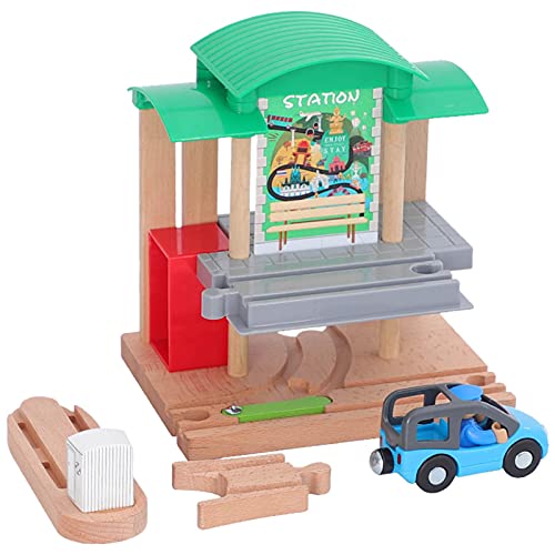 BAOK Holzeisenbahn-Set | Magic Wood Schienenfahrzeug Spielset | Kreatives Bauen, Lernspielzeug, Lernset, technische Bausteine für Kinder, Jungen und Mädchen von BAOK