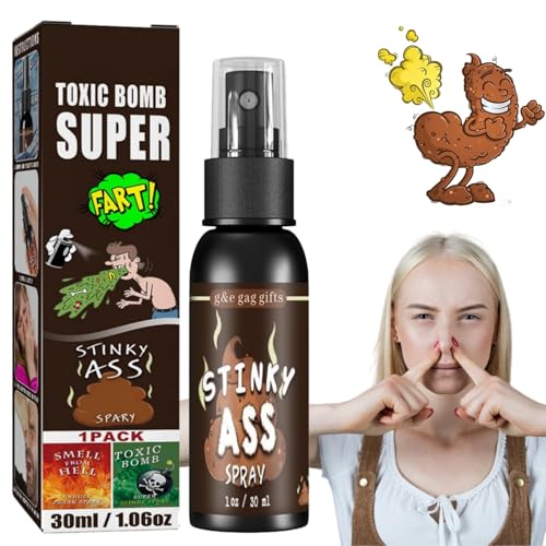 Furzspray,Flüssiges Furzspray,Stinkender Furz Spray,Furzspray Prank,Schrecklicher Geruch Spray,Stinky Liquid Fart,Flüssiger Furz Spray,Starkes Arschfurz-Spray Prank Stuff Toys für Erwachsene Kinder von BAOSROY