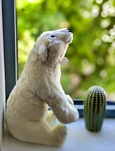 BARBACADO Großer Teddybär, 53 cm, realistischer Teddybär, weich und niedlich, Geschenk für Kinder, schöne Qualität, weißer Bär, Teddybär von BARBACADO