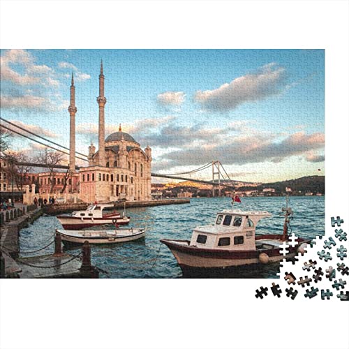 1000 Stück Istanbul Puzzles Für Erwachsene Impossible Puzzle 1000-teiliges Puzzle Lernspiel Spielzeug Geschenk 1000pcs (75x50cm) von BARDYS