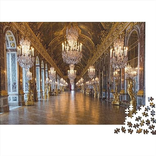 Versailles Palace Puzzle 1000 Teile Erwachsenenpuzzle Puzzle Château De Versailles Holzpuzzle Geschicklichkeitsspiel Für Die Ganze Familie Intellektuelles Herausforderungsspiel 1000pcs (75x50cm) von BARDYS