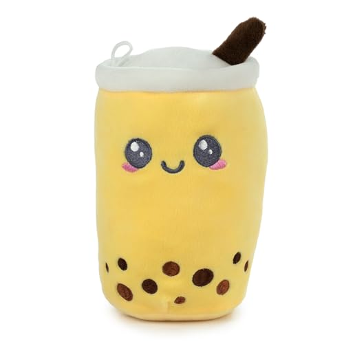 Bubble Tea Kawaii Stofftier - Zwei Größen 21cm oder 17cm Auswahl (21cm, Gelb) von BARRADO