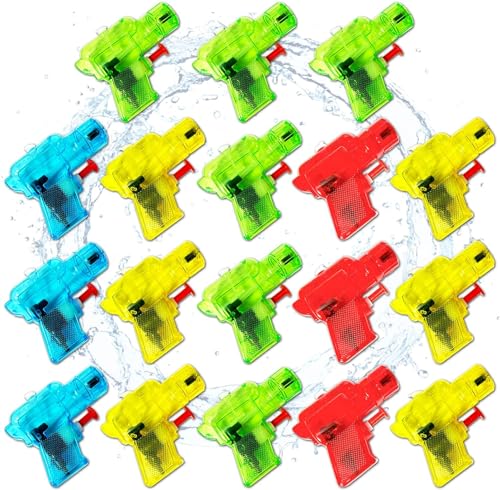 BARVERE 18 Stück Wasserpistole Klein, 2024 Mini Wasserspritzpistole für spritzigen Spaß im Sommer, Pool Spielzeug, Geschenk für Kinder Erwachsene von BARVERE