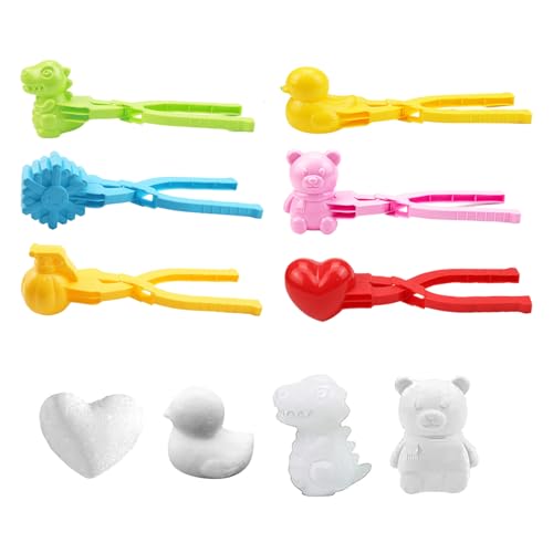 6 Stück Schneeballzange, Sandball Schneeball Former Clip, Schneespielzeug Kinder, Sand Spielzeug, Winter Schnee Spielzeug, Winter Outdoor Spielzeug Snowball Maker,Form Bär,Schneemann,Ente,Dinosaurier 6 Stück Schneeballzange, Sandball Schneeball Former Clip, Schneespielzeug Kinder, Sand Spielzeug, Winter Schnee Spielzeug, Winter Outdoor Spielzeug Snowball Maker,Form Bär,Schneemann,Ente,Dinosaurier von BASTOUR