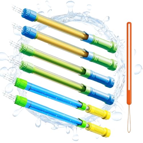 6PCS Wasserpistole Kinder mit Lanyard Spritzpistole Wasser Bunte Wasserpistole Spielzeug Wasserpistole mit Großer Reichweite Spritzpistole Wasser Outdoor Pool Strandspielzeug für Kinder und Erwachsene 6PCS Wasserpistole Kinder mit Lanyard Spritzpistole Wasser Bunte Wasserpistole Spielzeug Wasserpistole mit Großer Reichweite Spritzpistole Wasser Outdoor Pool Strandspielzeug für Kinder und Erwachsene von BASTOUR