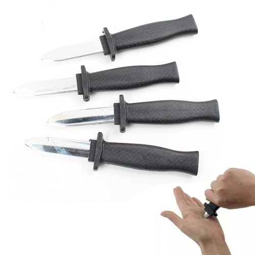 4pcs Zaubertrick Fake Messer, Halloween Prop Einziehbares, Fake Messer, Einziehbares Gefälschtes, Spoof Einziehbare Messer, Spielzeug Messer, Halloween, Bühnenshows, Magische Darbietungen von BASTOUR