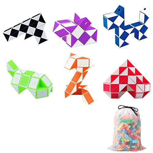 BASTOUR Mini Magic Snakes 6er Set,Magic Snake Set,Mini Magic Snakes Set,Toy Magische Schlange,Magische Schlange Set,Magische Schlange Kinder Spielzeug Set,Knobelspiele für Kinder und Erwachsene von BASTOUR