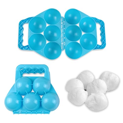 BASTOUR Schneeball Clip, Schneeball Former, Schneeball Maker, Schneeballzange, Schneeballzange und Schneeformen, Sandball Clip, Winter Schneeball Form Spielzeug Schneeballpresse für Kinder (Blau) von BASTOUR